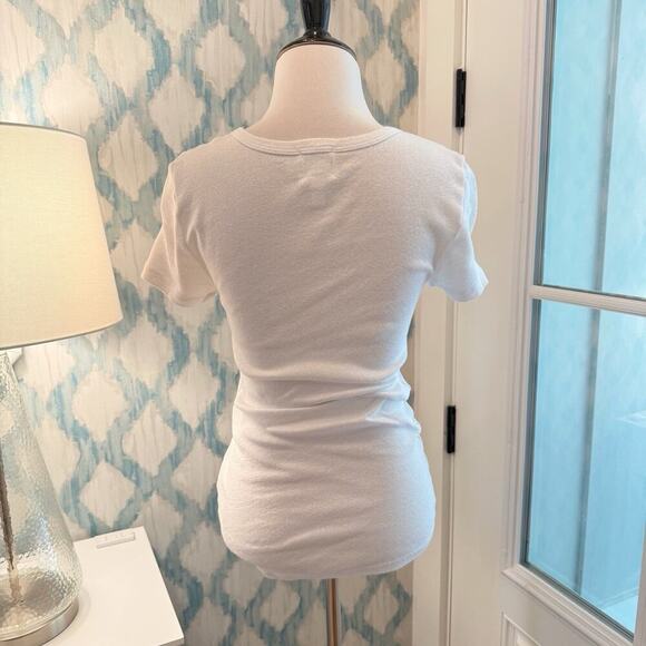 Michael Stars T-Shirt for Anthropologie Size XS/S Basic White Shine Tee Top USA - Picture 10 of 12
